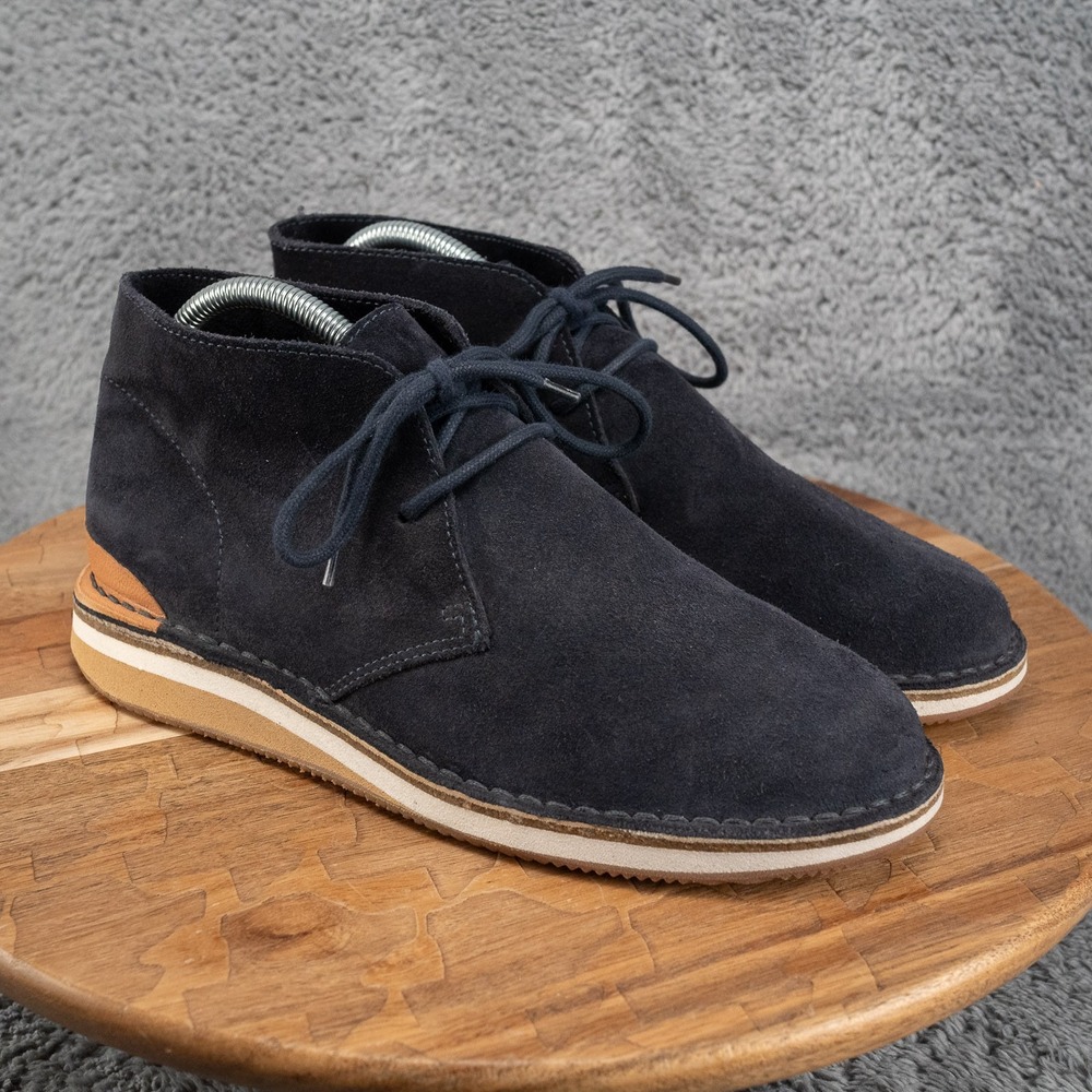 GREATS Chukka Boots Mens 7 Blue Excellent Suede Brooklyn Made In Italy